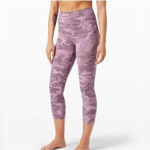 Lululemon Align Crop 21” Incognito Camo Pink Taupe Multi